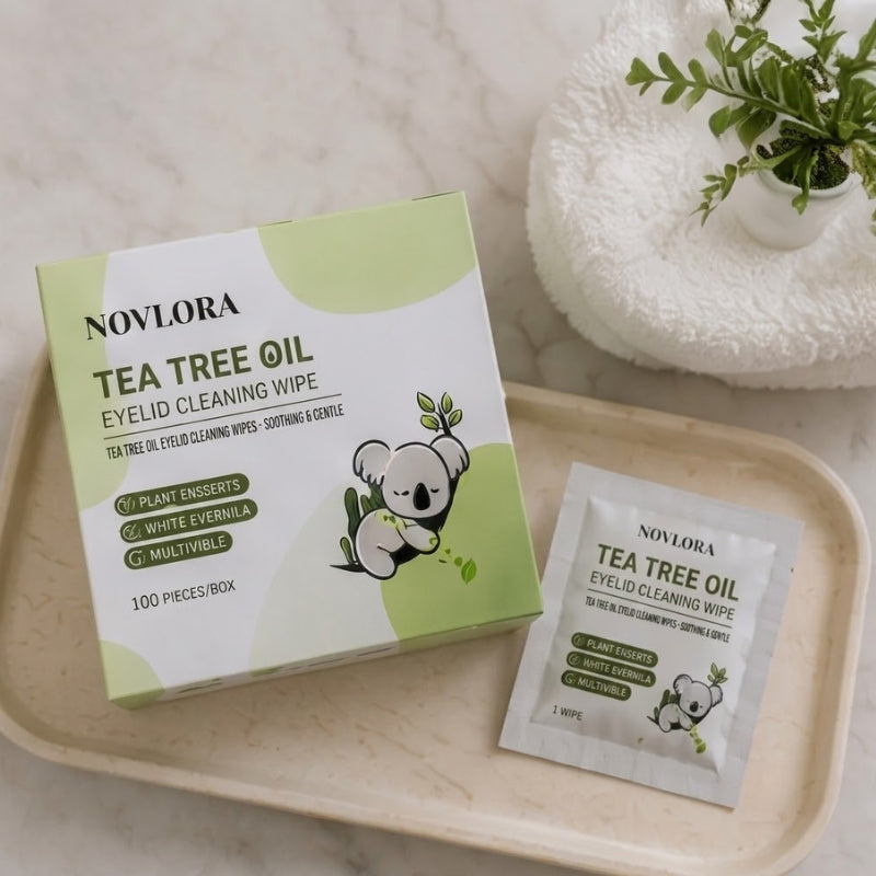 Tea Tree Oil Eyelid Cleaning Wipe x 100 pcs