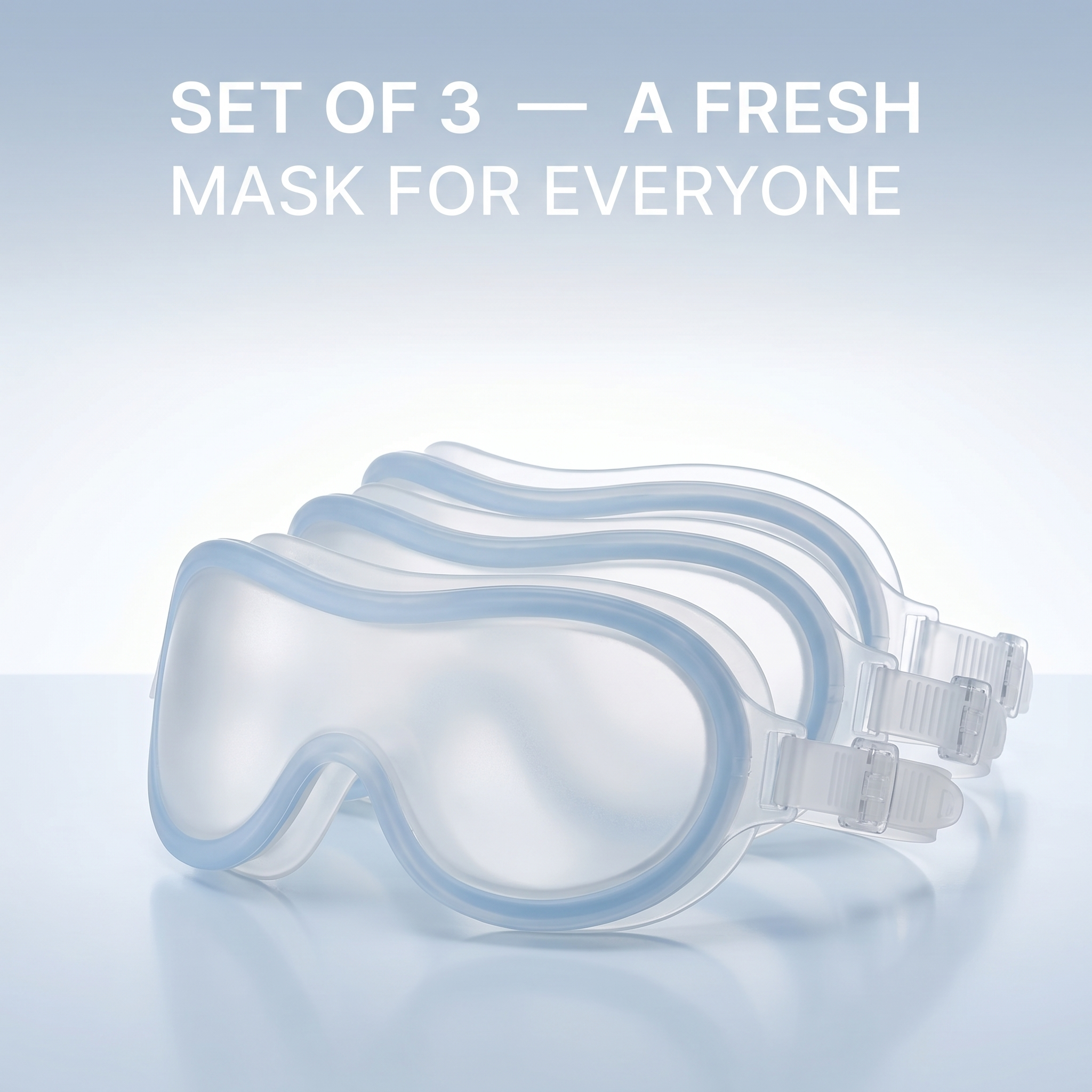 Novlora OcuMist™ Spare Eye Silicone Masks (3- Family Pack)